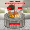 thumbnail image 5 of AMS Fireplace 38" Round Fire Pit Glass Wind Guard | Clear Tempered Glass Flame Protective Pane. Wind Resistant with Aluminum Corner Bracket and Rubber Feet, 5 of 16