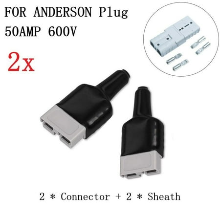 

GLFILL 2X for Anderson Style Plug Connectors 50 Amp 6Awg 12-24V Dc Power Tool+2*Sheets