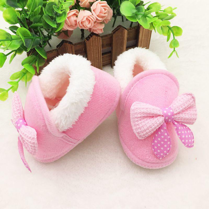 0-18M Winter Warm Baby Boy Girl Slippers Non Slip Snow Boots Crib Casual Shoes