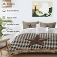 thumbnail image 3 of Country Star Comforter Set California King Size, Farmhouse Texas Star Vintage Black Plaid Soft Bedding Set for Man Woman, 4 Pieces Duvet Cover Set with Fitted Sheet, 2 Pillowcases, 3 of 9