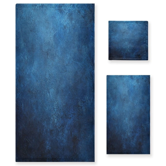 Three-Piece Towel Set Face Towel Towel Set Hand Towel Bath Towel Cotton Bath Towels Bath Towel Sets Hand Bath Towels Beautiful Blue