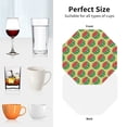 thumbnail image 6 of Pofeuu Summer Watermelon Print Coasters for Drinks, 4Pack PU Leather Coasters, Bar Drink Coasters for Tabletop Protection, Furniture from Damage-Octagon, 6 of 6