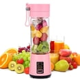 thumbnail image 1 of Personal Blender On the Go for Shakes and Smoothies with USB Rechargeable, 380ml,1pc,pink, 1 of 5