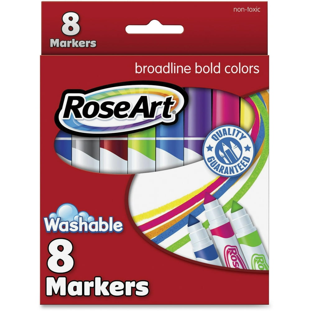 Rose Art Washable Markers Broadline 8/PK Bold/Ast CYC13