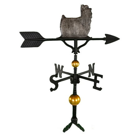 Deluxe Swedish Iron Yorkshire Terrier Weathervane - 32 in.