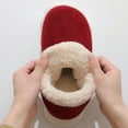 thumbnail image 5 of Luxalzxs Cotton Slippers for Women Men Indoor Outdoor Soft Plush Slippers Winter Autumn Warm Ankle Bootie Slippers Home Bedroom Shoes Cozy Non Slip Fleece Lined Memory Foam Slippers House Slippers, 5 of 5