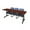Cherry & Blue, variant on 84 x 24 in. Flip Top Mobile Training Table with Modesty Panel - Cherry & Blue 3 Zeng Stack Chairs