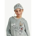thumbnail image 4 of Looney Tunes X Justice Girls Long Sleeve Sleep Hoodie and Eyemask, 2-Piece, Sizes, 4 of 5