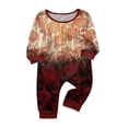 thumbnail image 2 of Matching Halloween Pajamas for Family Festival 2 Piece Sets Casual Pjs Matching Sets Long Sleeve Funny Novelty Party Graphic Fashion Holiday Family Pajamas Nightwear Baby 12-18 Months, 2 of 4