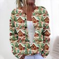 thumbnail image 1 of LOVZFMLL Cardigan for Women's Casual Christmas Printed Knitted Cardigan Button Up Jacket Coat, 1 of 5