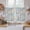 Blue, variant on Pink Spring Floral Kitchen Curtain for Berdoom Living Room Cafe 45 Inch Length, Elegant Farmhouse Flowers Birds Watercolor Tiers Curtains Light Filtering Drapes Window Treatment 2 Panels 52"Wx45"L