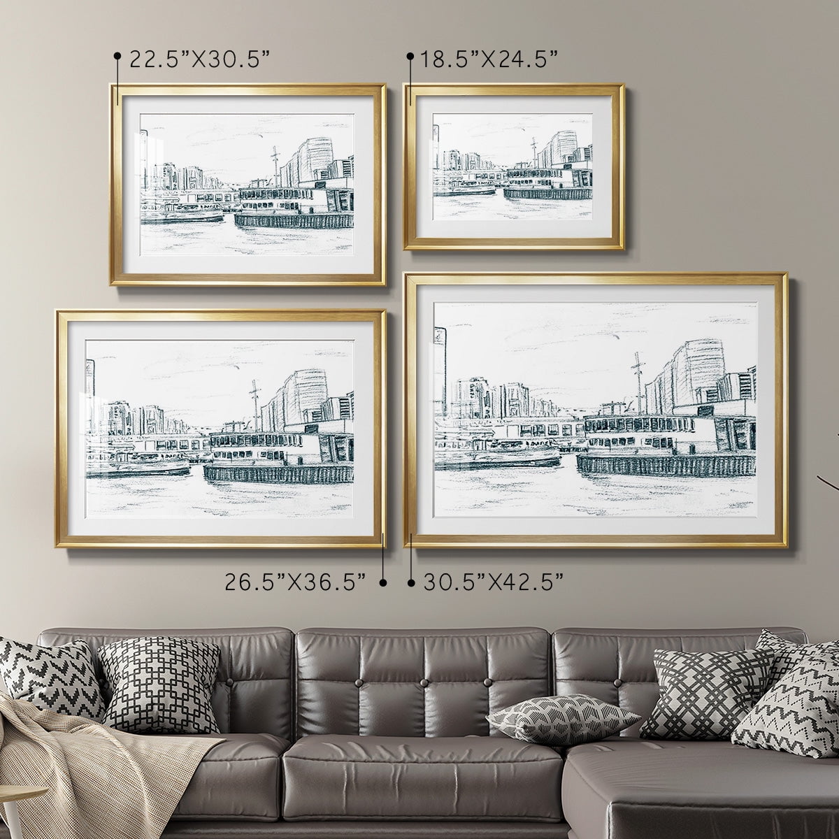Ferryboats III Premium Framed Print - Ready to Hang