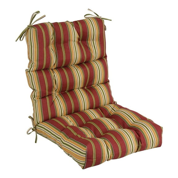 Blazing Needles 20-inch by 42-inch Spun Polyester Patterned Outdoor Tufted Chair Cushion