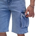 thumbnail image 4 of Bermuda de mezclilla MCHK 8052. Corte cargo. Color azul. Para hombre, 4 of 5