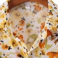 thumbnail image 3 of Camisas Casuales Para Hombre Hombres moda casual verano ocio playa vacaciones flor camisa manga corta camisa (Yellow, XXL), 3 of 7