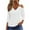 White, variant on Ltctricy Women's 3/4 Sleeve Tops Trendy V Neck Cold Shoulder Eyelet Embroidered Tee Blouses Casual Tunic Shirts
