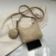 thumbnail image 3 of Bolso tejido de paja Bolso de mensajero de moda para mujer Bolso de compras informal (Caqui), 3 of 9