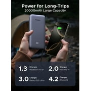 UGREEN Nexode 45W Power Bank, 20,000mAh Portable Charger with Built-in USB-C Cable, 3-Port Fast Charging for Phones and Tablets
