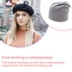 thumbnail image 5 of Qarigey Beanie Hat Cómodo Casual Color sólido Gorros para adultos Gorras Turbante simple Mujeres Hombres Sombreros para la decoración del vestido Sombreros cuero gris Qarigey AP009244-17B, 5 of 6