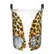 thumbnail image 1 of Balery Leopard Gnomes Cesta de ropa redonda con asas, impermeable, independiente, para ropa, juguetes, dormitorio y familia-Medium, 1 of 6