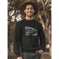 thumbnail image 2 of Glitched Tabs Sweatshirt Men -Image by Shutterstock, Male XX-Large, 2 of 4