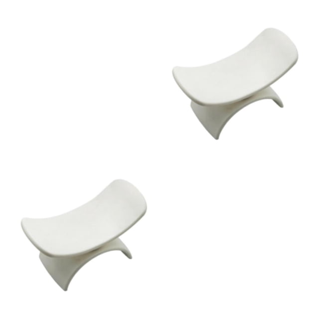 Baohd Convenient U Shape Nail Arm Rest Pillow for Acrylic Nails Manicure Portable and Non Slip White 5.24 Inchx2.56 Inch 2Set