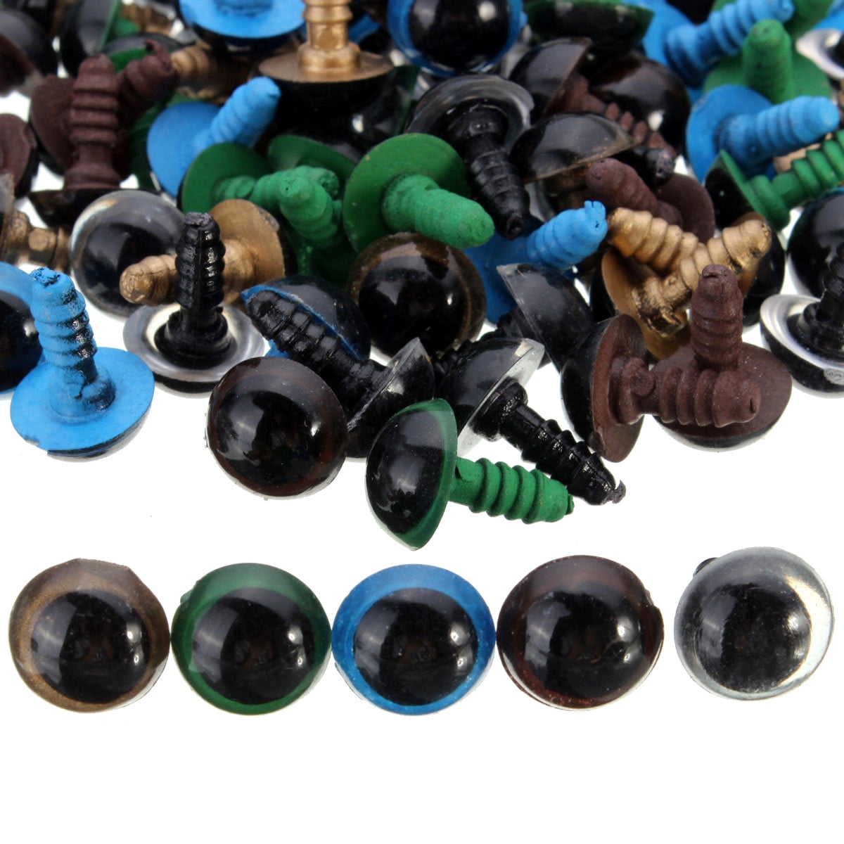 100pcs/pack 10mm Plastic Eyes Safety Eyes Multicolor Craft DIY