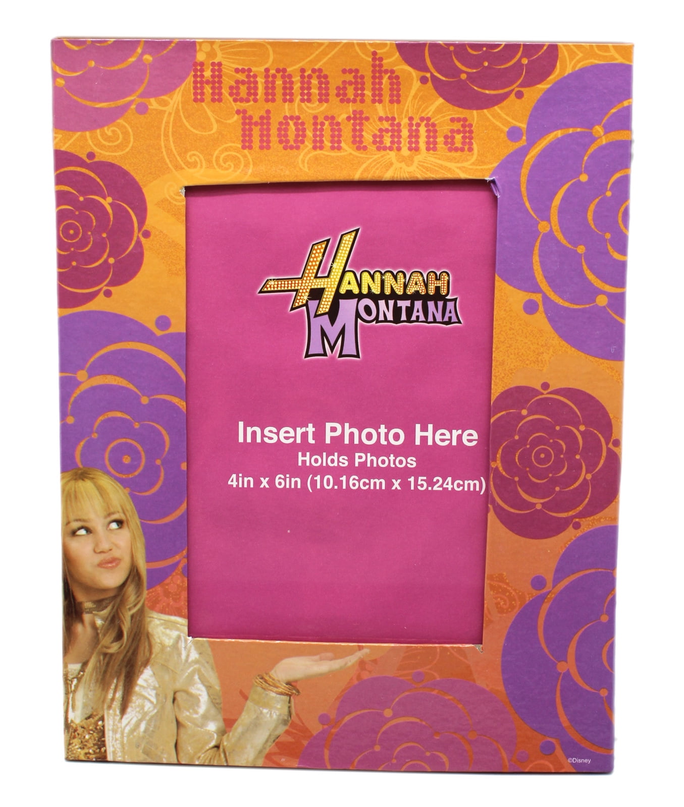 Disney's Hannah Montana Orange/Violet Floral Picture Frame (4x6in