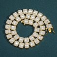 thumbnail image 1 of Collar de hip hop con diamantes cuadrados de 13 mm y diamantes redondos, cadena cubana con diamantes completos, collar para hombre, 1 of 6