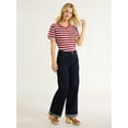 thumbnail image 2 of Free Assembly Women's Wide Leg High Rise Pintuck Jeans, 29” Inseam, Sizes 0-20, 2 of 7