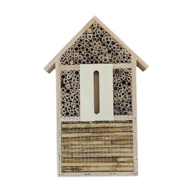 Hábitat de hábitat artesanía colgante de madera colgada hotel de mariposa hotel colmena de abejas de encaje abejas mariposas jardín de mariposas