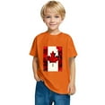 thumbnail image 4 of AUNVITO Kids Casual Short Sleeve Cotton T-shirt Stylish Cute Maple Leaf Print, 4 of 7