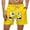 #665-Yellow, variant on Ceisia men's High Waist Beach Shorts - Loose Fit Summer Swim Trunks with Emoji Print, Casual Elastic Waist Pants for Vacation Gifts for Father