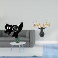 thumbnail image 2 of Reloj de pared,Reloj de pared decorativo para baño o dormitorio,Reloj de pared para gatos silencioso,sin tictac,ideal para regalar.,Estatua de cabeza de ciervo,Adorno de pared con cabeza de, 2 of 8