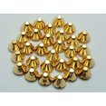 thumbnail image 5 of U8MO 200 Golden Metallic Rock Punk Flat Head Spike Rivet Acrylic Stud Beads 8X6mm, 5 of 5