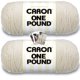 thumbnail image 1 of Noyiyu Caron One Pound Yarn - Paquete De 2 Con Tarjetas De Patrón En Color (Blanco Roto), 1 of 1