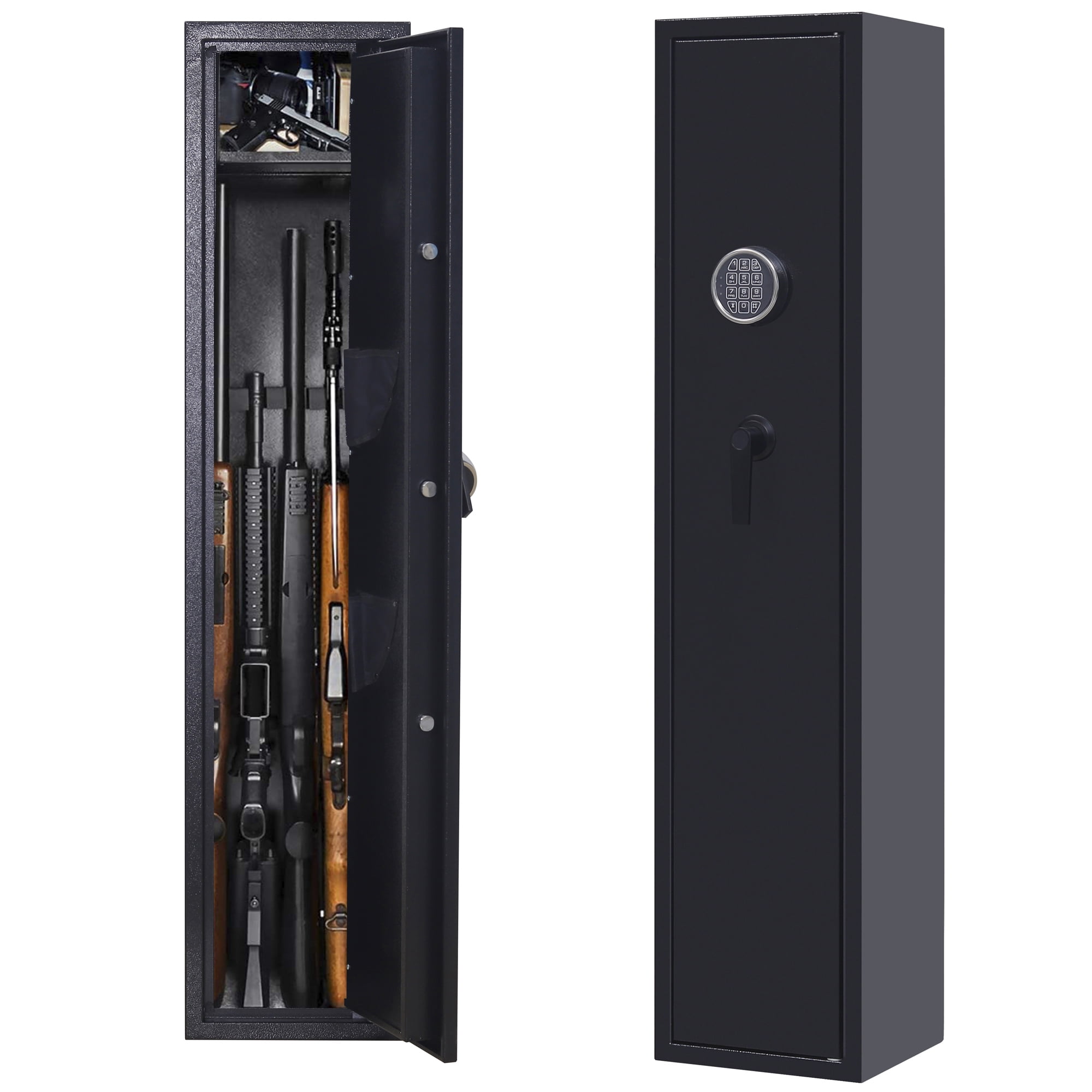 12 Gun Security Cabinet Rifle and Shotgun Storage Steel 55" X 18" X 12-1/2" 
