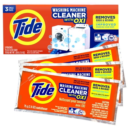 Tide Washing Machine Cleaner with Oxi Powder, Odor Eliminator and Residue Remover,...