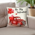 thumbnail image 4 of Matoen 4Pcs Valentines Day Pillow Covers 18x18 Valentine Linen Cushion Decorative Throw Pillow Covers Sofa Couch Anniversary Wedding Valentine Home Decor, 4 of 9
