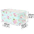 thumbnail image 4 of PiccoCasa Foldable Storage Basket Handle Fabric Box Closet, Light Blue Floral, Large, 4 of 7
