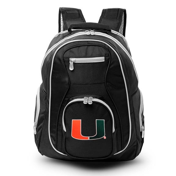 MOJO Black Miami Hurricanes Trim Color Laptop Backpack