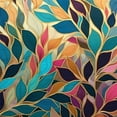 thumbnail image 2 of Fiery Foliage - Golden Teal Folige Canvas Wall Art, 2 of 2