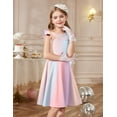 thumbnail image 2 of Arshiner Girls Dress Summer Ruffle Sleeve Mesh A Line Casual Party Dresses with Pockets, 2 of 6