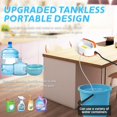 thumbnail image 2 of Hombasing 4.5BAR Handheld Steam Cleaner, 2500W Portable Steam Cleaner for Home for Car Kitchen Furniture Floors Cleaning, Tankless Design, 6-Speed Pressurized Steam Machine with 3 Brush Heads, Orange, 2 of 7