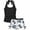 White, variant on Girls Black Halter Tankini Swimsuit 2-Piece with Ruched Top & Drawstring Shorts Size:15-16 Years