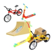 Foldable Bike Finger Metal Model Fingerboard Folding Bikes Fingerboards Excersise Child 2 Sets
