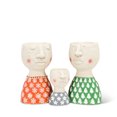 thumbnail image 3 of Small Holiday Female Head Planter, 3 of 4