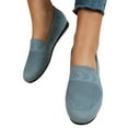 thumbnail image 5 of IUJSOY Flats for Women Casual Slip on Loafers Breathable Round Toe Knit Mesh Single Shoes, 5 of 5