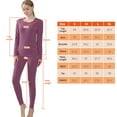 thumbnail image 2 of Htwon Women Thermal Underwear Set Ultra Soft Microfiber Bottom Winter Warm Long Johns Set Top & Bottom, 2Pcs, 2 of 18