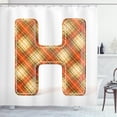 thumbnail image 1 of Ambesonne Letter H Shower Curtain, Retro Revival Typeset, 69"Wx75"L, Pale Yellow Vermilion, 1 of 3